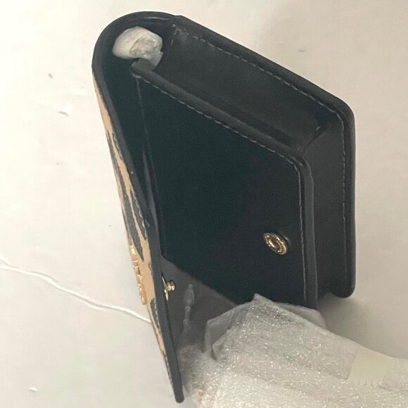 Coach CX151 Mini Wallet On Chain Crossbody Leopard Print Coated Canvas w/ Origin - Picture 8 of 11